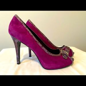 Nine West Popicon Suede Pumps, NIB Purple 10.5